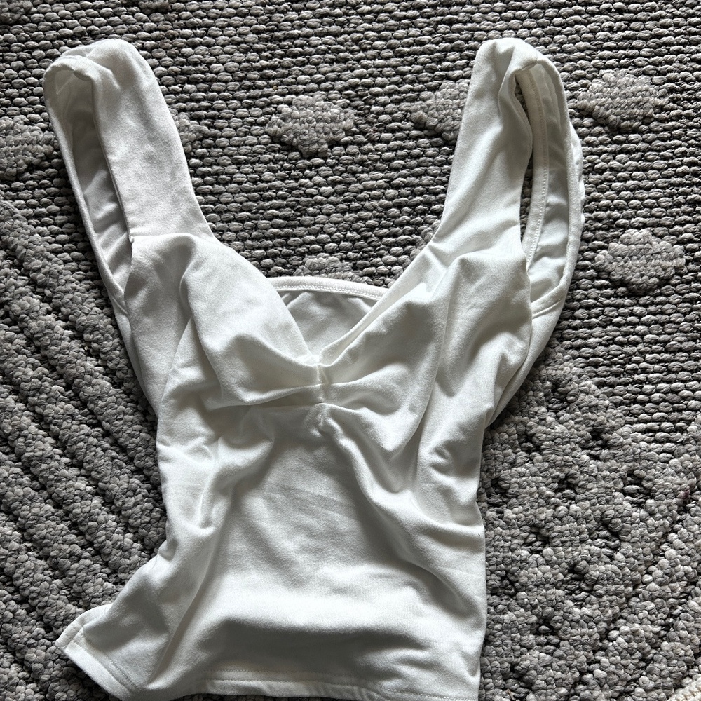 White crop top